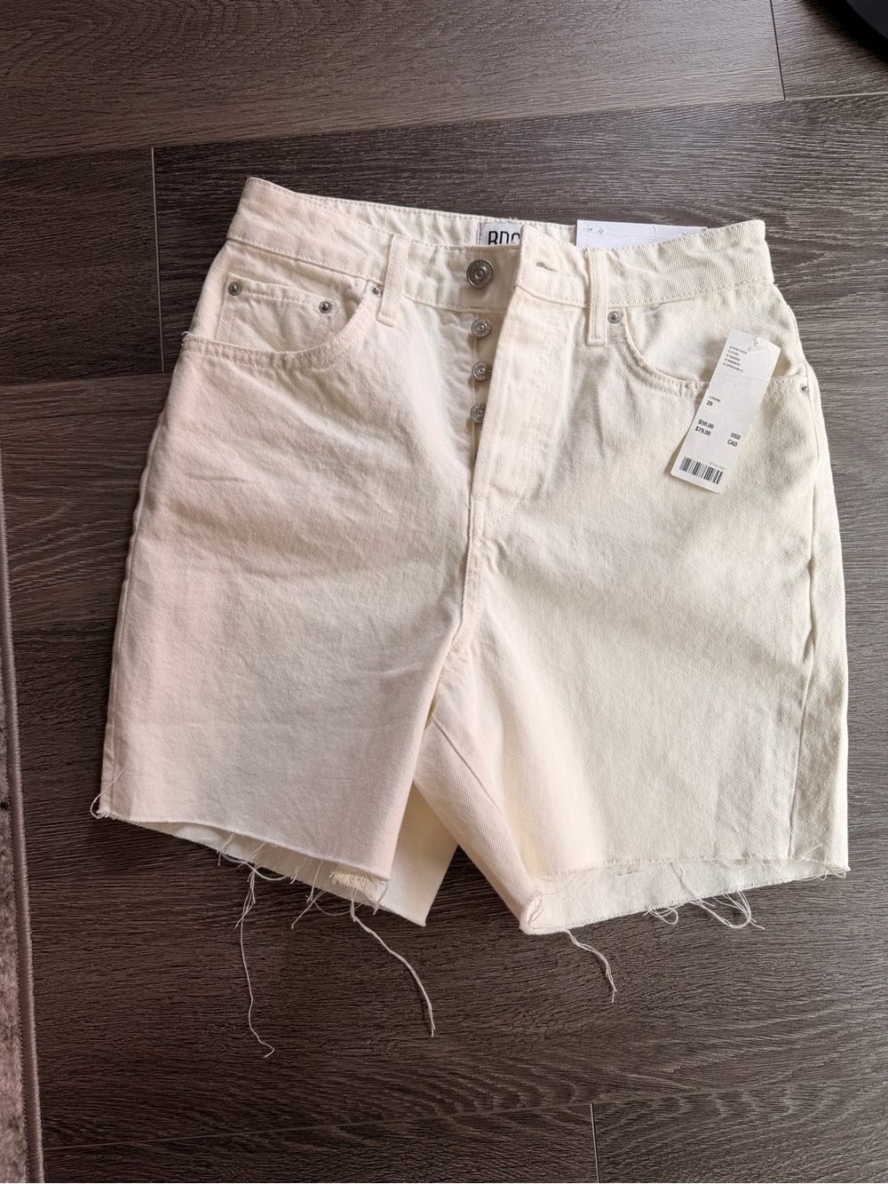 BDG High-Rise Button-Fly Denim Shorts